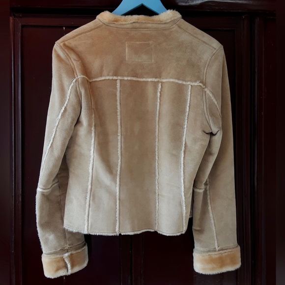Guess leather Y2K shearling jacket - Picture 2 of 3